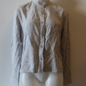 RAG & BONE / JEAN GREY HEATHERED BUTTON-UP TOP M*